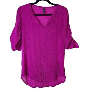 COLORI VIBRANT MAGENTA TOP SIZE SMALL
